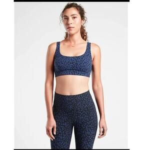 Athleta Leopard Enchanted Blue Workout Set Size: XS